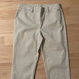 TALBOTS Perfect Skimmer Khaki Crop Capri Pants - Women's Size 2